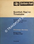 Book cover of Passenger Services Timetable - Scotland including suburban and steamer services,  18 April 1966 to 5 March 1967 by British Rail Scottish Region